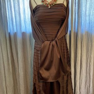 JS Collections Formal Dress With Cape